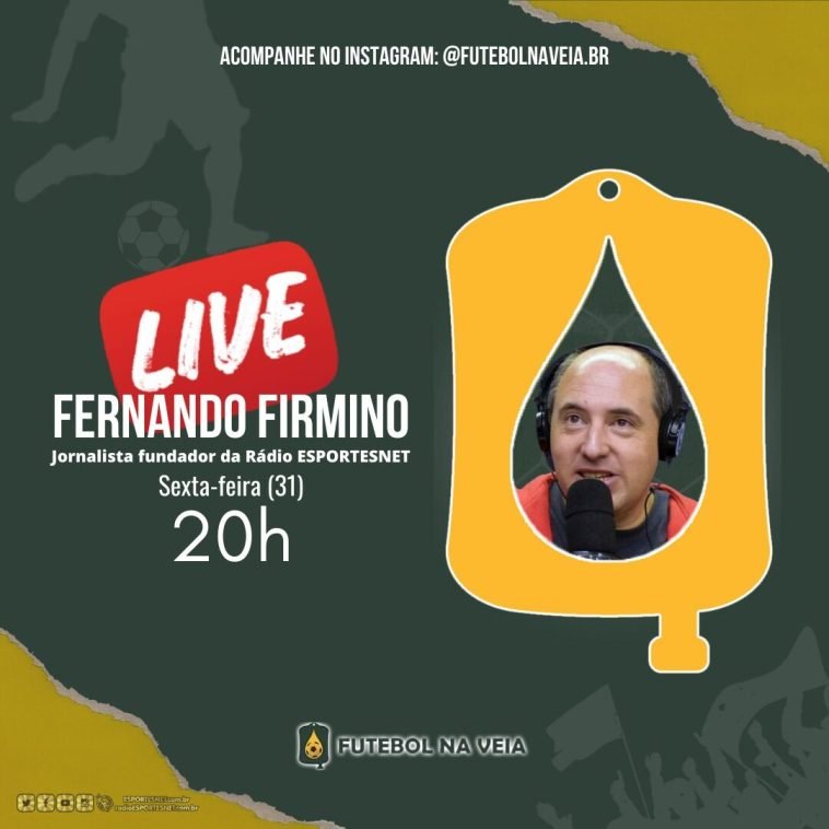 O fundador do ESPORTESNET participa da live do Futebol na Veia