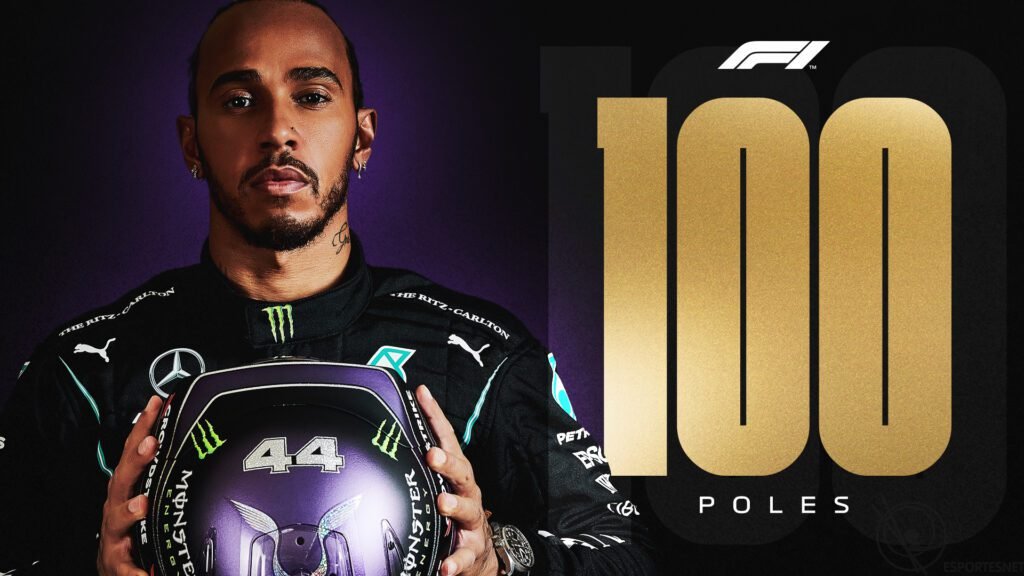 Lewis Hamilton pole na Espanha 100 poles Fórmula 1 Mercedes 2021