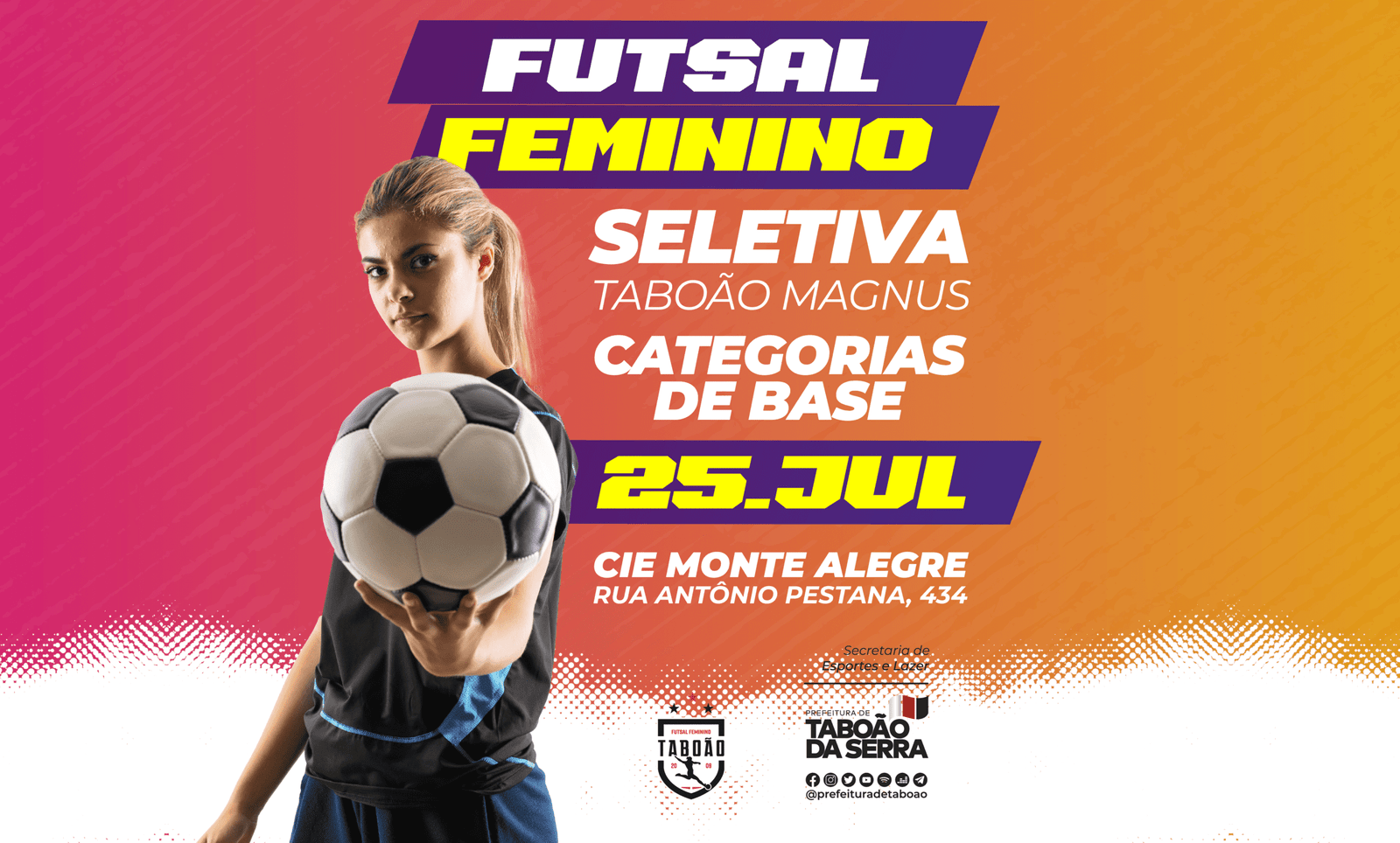 Equipe de Futsal Feminino de Taboão/Magnus realiza seletiva para categorias de base