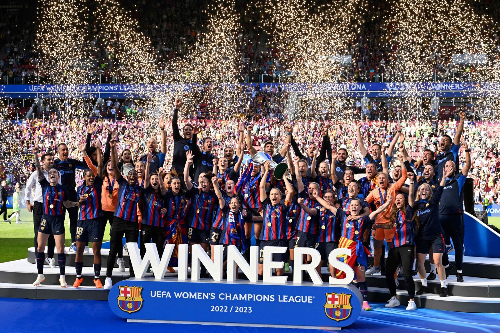 Barça, campeã da Liga dos Campeões de Futebol Feminino