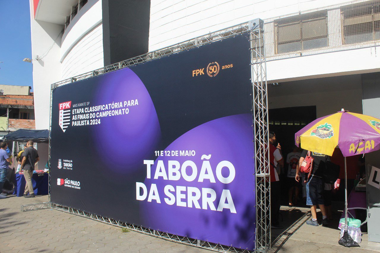 Etapa do Paulista de Karatê em Taboão da Serra com apoio do Deputado Eduardo Nóbrega