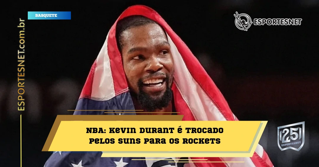 Bomba na NBA! Kevin Durant rumo ao Houston Rockets em troca estratégica que chacoalha a conferência oeste